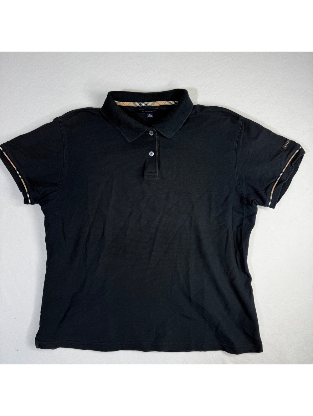 Burberry Black Pique Polo — Kids